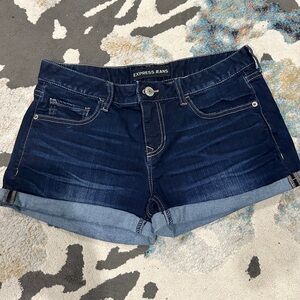 Express Mid Rise Cuff Denim Shorts NWOT